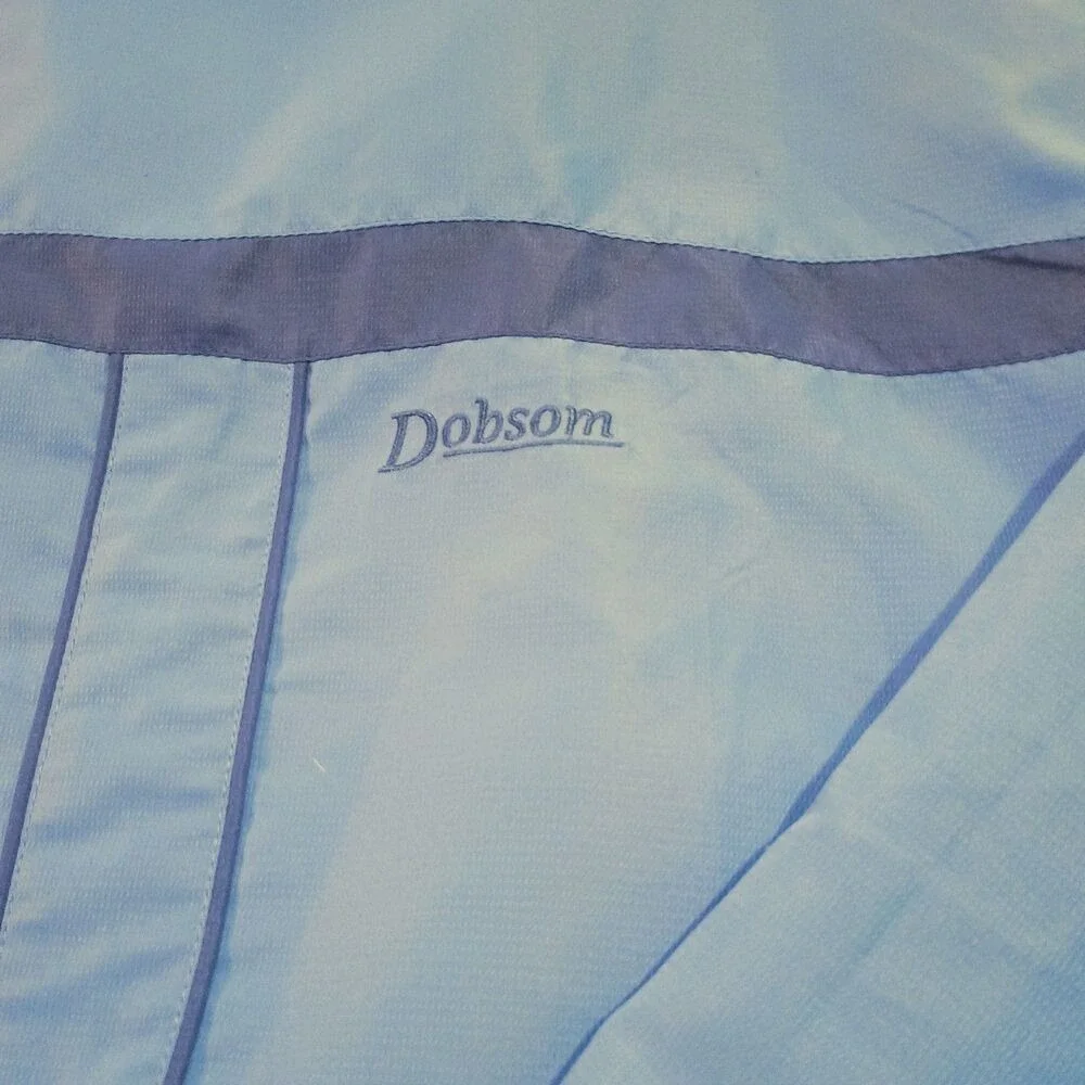 Dobsom Sweden Windbreaker Jacket Mens XL Blue Hooded Gorpcore Outdoor‎ Full Zip